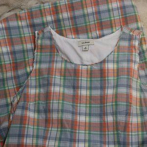 LL Bean | Women's Shift Dress | Pastel Plaid